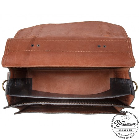 Кожаный портфель-кофр "Адъютант" (тёмно-коричневый)